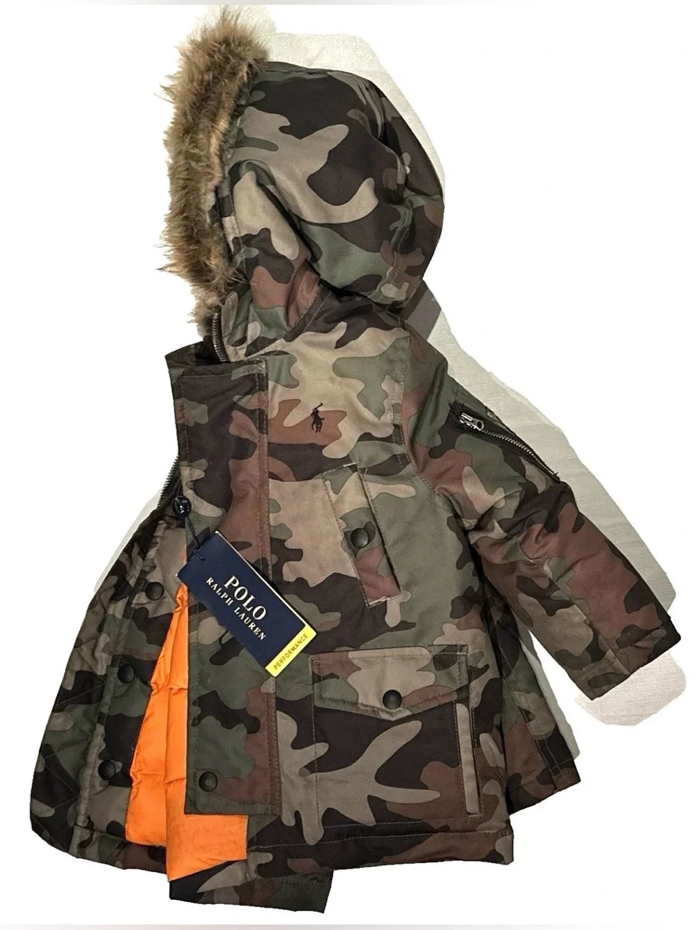 NEW POLO RALPH LAUREN CAMO PUFFER COAT 2T KIDS BOYS TODDLER BUBBLE COAT WARM